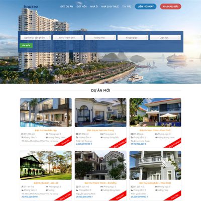 Mẫu website bất động sản 038