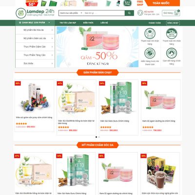 Mẫu website mỹ phẩm 09